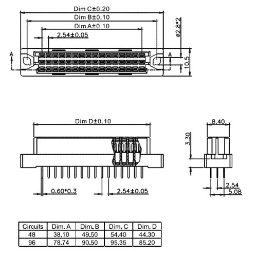 DIN41612-96F   розетка 3х32 (рис.2)