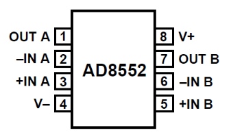 AD8552ARZ микросхема, SO-8 (PBF) (рис.2)