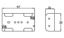 BH321-1A отсек для 2 батарей тип АА (рис.2)