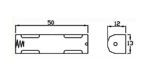 Габаритные размеры батарейного отсека BH411-1A