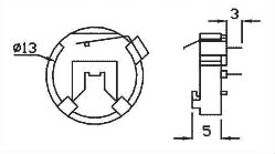 CH23-1220 держатель для CR1220 (рис.2)