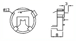 CH23-1225 держатель для CR1225 (рис.2)