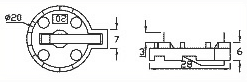 CH25-2032 держатель для CR2032 (рис.2)