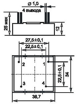 5П19.10П1-5-0,6-Б1  10г.  твердотельно оптоэлектронное реле (рис.2)