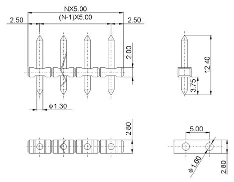 DG332J-5.0-24P контакты к DG332K (рис.2)