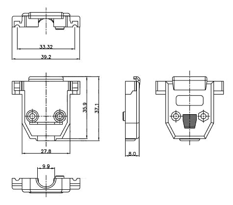 DPT-15C корпус к DB-15 с удлин.винтами (рис.2)