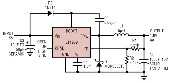 Типовая схема включения LT1959IR