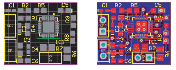 PAA-MAX-9788-01 плата усилителя 14x16.5 мм (рис.2)