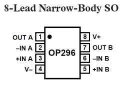 OP296GSZ микросхема, SO-8 (рис.2)