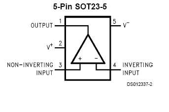 LMC7211BIM5 микросхема, SOT23-5 (рис.2)