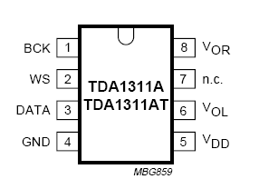 TDA1311A микросхема, DIP-8 (рис.3)