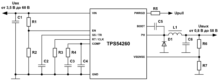 TPS54260DGQ микросхема HTSSOP-10 (рис.2)