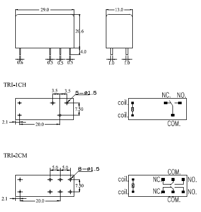 TRI-5VDC-SB-2CM реле эл.магнитное (рис.2)