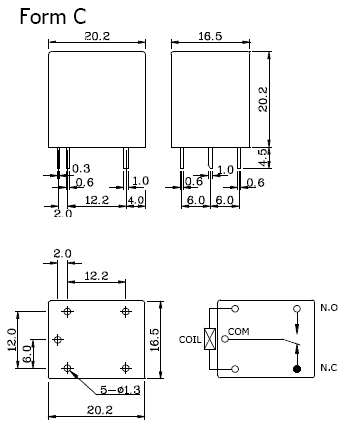 TRU-12VDC-SB-CL реле эл. магнитное (рис.2)