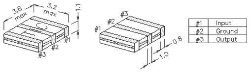 8,000 МГц  ZTTCV   резонатор пьезокерамич. 22pF SMD (рис.2)